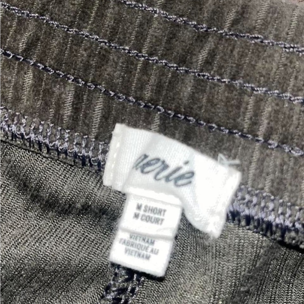 Aerie Olive Green Velour/Corduroy Flare Pants Set - Picture 4 of 4